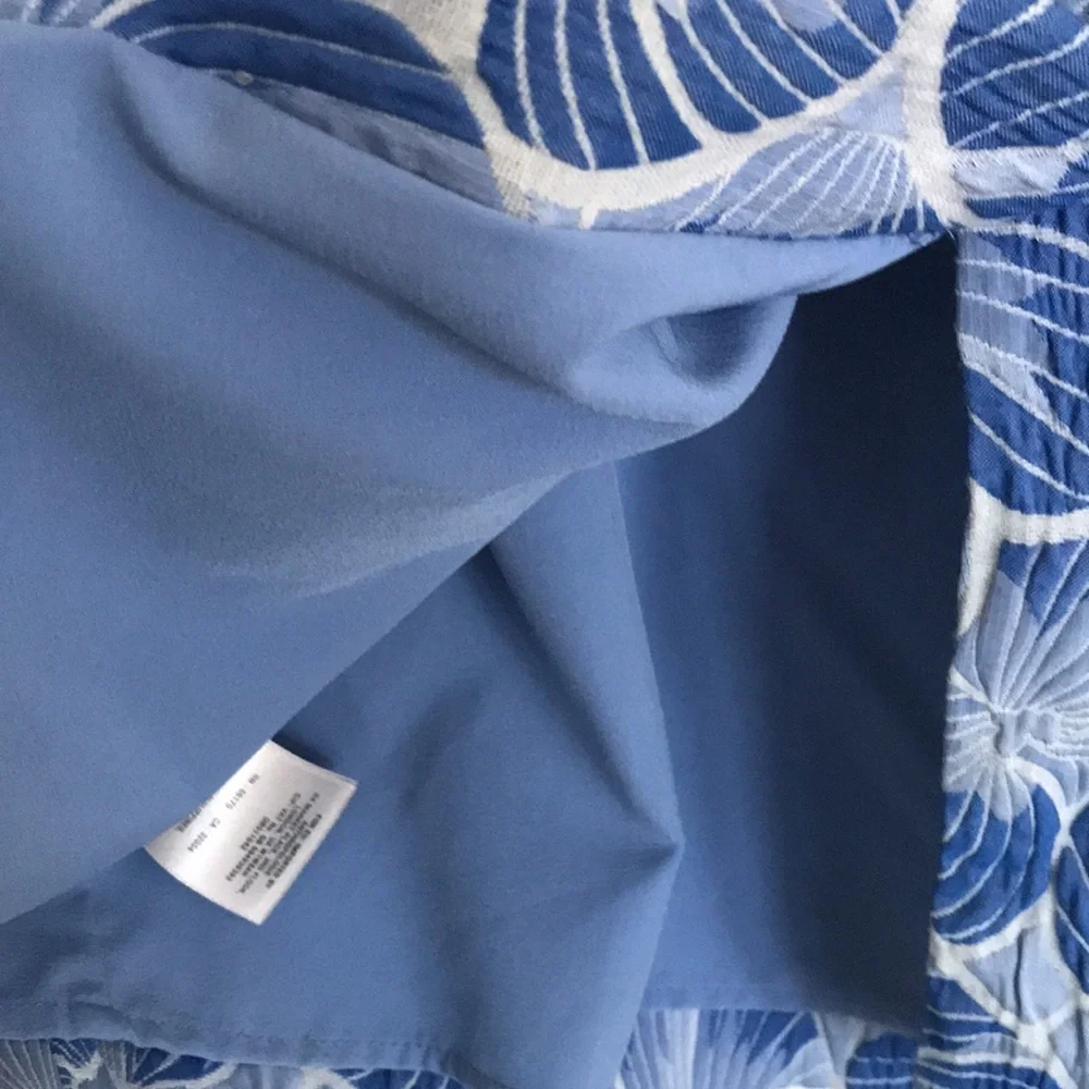 Anthropologie Blue and White Floral Dress - Picture 6 of 7